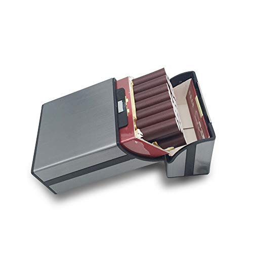 SITAKE 3 Pcs Metal Cigarette Box/Case (20 Capacities) - Cigarette Cigar Protective Cover Box - Brushed Aluminum Cigarette Case, Hard Box with Solid Magnetic Flip Top Closure (3 Colors, for Men) - Thumbnail 4
