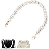 Classycoo Pearl Purse Chain Bag Decoration Chain with Metal Buckle