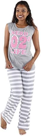 Hadari Women's (2 Piece Set) Nerd 02 Life Pajama Outfit