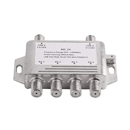 Smartlove1P Mini 2x4 JS-MS24 Satellite Signal Multiswitch LNB Voltage Selected Switch