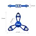EZOON Tri Fidget Spinner Metal Finger Toys, Aluminum Hand Spinner Replaceable Bearing Max 4 Mins Spinning Time EDC ADHD Focus Toy for Kids Adults (BLUE-1)