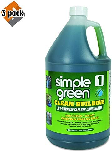 Simple Green Industrial SMP11001 Clean Building All-Purpose Cleaner Concentrate, 1gal Bottle - 3 Pack