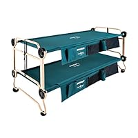 Disc-O-Bed Cam-O-Bunk Large Bunk Combo with 2 Organizers and 4 Anti Slip Footpads, Tan/Green