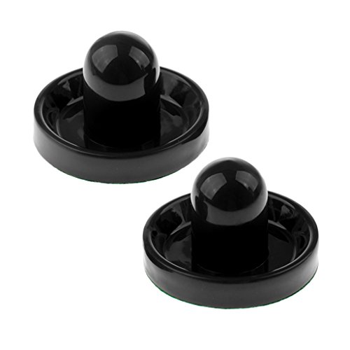 Dovewill 2 Pieces Durable Plastic Air Hockey Pushers Goal Handles Paddles Replacement for Game Tables - Choice of Color and Size - Black, Large - Thumbnail 5