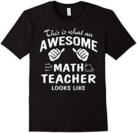 Men's Awesome Math Teacher Looks Like Funny T-Shirt Gift XL Black