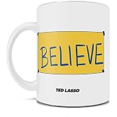 Trend Setters Ted Lasso Believe 11 oz Ceramic Coffee Mug | Ceramic mug | Everyday drinkware | Ted Lasso fan gift