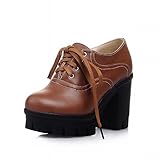 Show Shine Women's Fashion Platform High Chunky Heel Ankle Boots