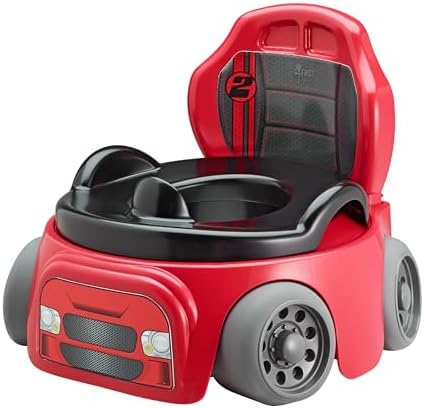 The First Years Training Wheels Racer Potty System, Red, 1Count