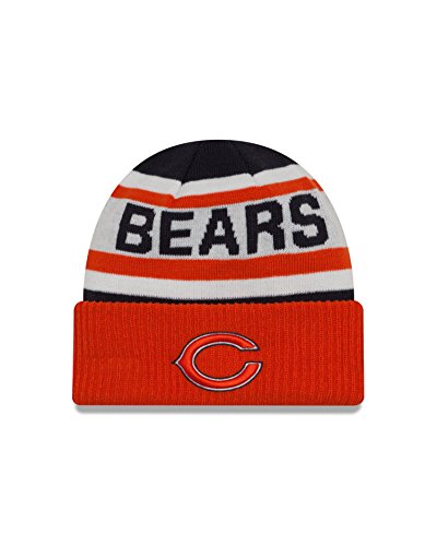 NFL Chicago Bears Biggest Fan 2.0 Cuff Knit Beanie, One Size, Orange