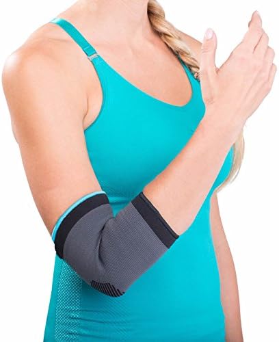 DonJoyAdvantage Elastic Elbow Sleeve for Strains, Sprains, Swelling, Panels for Free Movement
