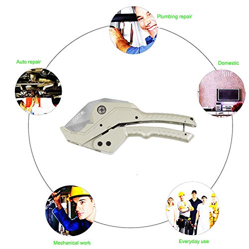 GARTOL Pipe and Tube Cutter - Ratcheting Hose Cutter One-hand Fast Pipe Cutting Tool for Cutting up to1-5/8 inch PEX,PPR,PVC,Aluminium Plastic Pipe, Suitable for Plumbers,Home Working - Thumbnail 4