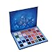 Shimmer Eyeshadow Palette 35 Colors Professional Shimmer&Matte Eyeshadow Palette Highly Pigmented Colorful Natural Nude Naked Smokey Cosmetic Set Pumkin Wine Purple Blendable Starry Eye Shaow (Blue)