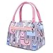 Ladiy New Prints Heat Preservation Portable Zipper Closure Lunch Bag Tote Lunch Bags