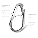 Idakey Full Stainless Steel Anti-Lost Key Chain Carabiner with Bottle Opener for Home, Camping, Fishing, Hiking, Traveling and Keychain Silver