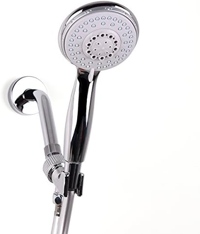 VISTOP Handheld Shower Head Set 5 Setting with Ultra-Long Non-Toxic PVC Flexible Hose + Universal Showering Components Adjustable + Shower Arm and Flange,Bathroom Shower Set