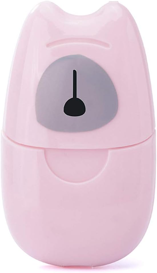 Geesy 50pcs Mini Travel Soap Paper Disposable Hand Washing Scented Slice with Box