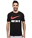 NIKE Sportswear Men's Just Do It Swoosh Tee, Black/White/Varsity Red, Medium