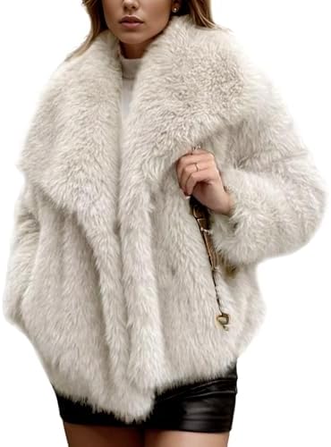 Amazon.com: Womens Sherpa Jacket Winter Lapel Faux Shearling