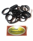 Outdoor Preparedness Survival Thick Heavy Duty Black Tactical Rubber Bands 20 Pcs EPDM Rubber UV Resistant For, Military, Camping, Hiking, Backpacks, Survival, Airsoft, Paintball Made in USA.