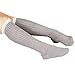 Roniky 5 Pack Women Cotton Crochet Boot Socks with Lace Trim Knit Knee High Stockings