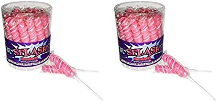 COLORSPLASH LOLLIPOPS Jar, 30 Pops, 12.69 oz, Bubblegum (2 Pack)
