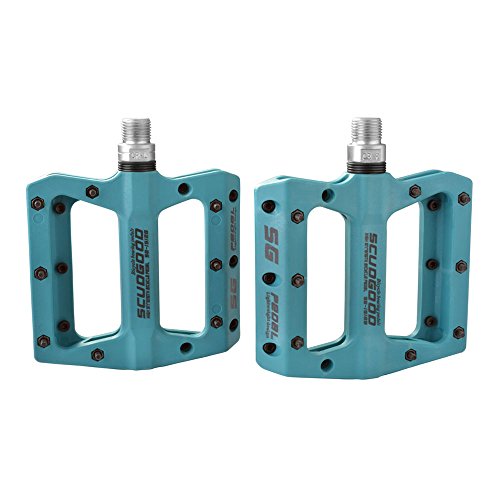 UPANBIKE Bike Pedals 3 Sealed Bearing Pedals 9/16" Spindle Nylon Fiber (Polyamide) Flat Platform for MTB Mountain Bike Road Bicycle