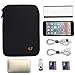 YOSUMO Electronic Travel Organizer with Cable Straps, Case for Cords, USB, iPad mini, Kindle, Computer Charger and Small Tech Gadgets, Black, for tablets 7.9 Inches.