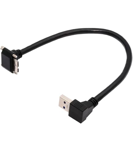 Chenyang CY Dual Screws 90 Degree Right Angled Micro USB Mount To USB3.0 Data Cable For Industrial Camera