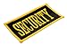 Security Patch - 12-Count Iron On Security Guard Patches, Security Officer Patch Applique with Yellow Lettering on Black Background, 3-5/8 x 1-7/8 Inches