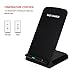 Utra Thin 2-Coils Fast Wireless Charger Stand with LED Indicator Light for iPhone 8/ 8 Plus/ iPhone X Samsung Galaxy S8/S7/S7 Edge/S6/Edge/Edge Plus/Active/Note 5 (Black)