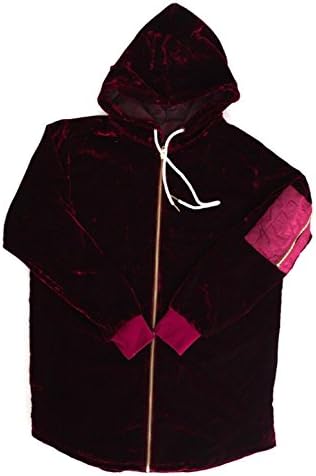 Reves Paris Minato Velour Hoody In Ruby Size 2Xl