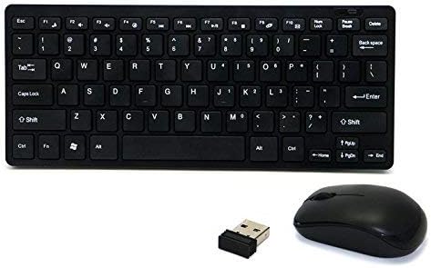 TOPHAVEN Mini Thin 2.4G Wireless Keyboard and Optical Mouse Combo Kit for Desktop PC