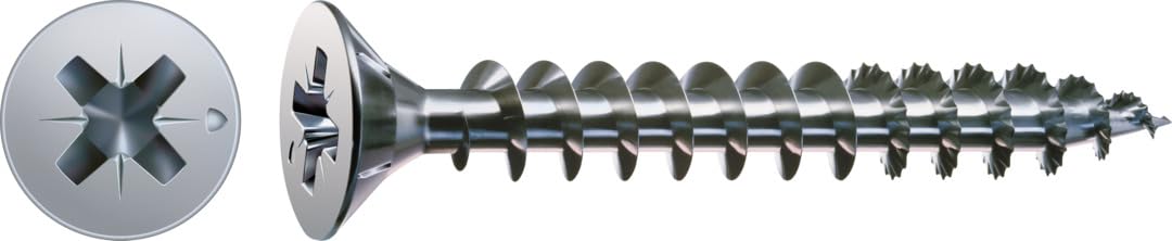 Spax – Universal Screw Countersunk Head Phillips Z 4Cut Full Thread Galvanised Blank A2J – 1081010350123, 0/1030/001/3,0/20/ /01 — image 1