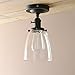 Pathson Ceiling Lighting with Clear Glass Shade, Loft Vintage Flush Mount Wall Sconce, Antique Industrial Home Wall Light Fixtures