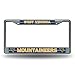 Rico Industries NCAA West Virginia Mountaineers Classic Bling License Plate Chrome Frame 12