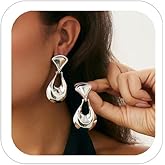 Trendy Statement Earrings Women Gold Chunky Earrings Bohe Hoop Earrings Geometric Drop Dangle Earring Jewelry Accessories