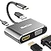 USB C to HDMI VGA Adapte for Nintendo Switch,NiaoChao USB C Hub 4-in-1 Type C Multiport Adapter to 4K HDMI, USB C to VGA, USB 3.0 Port and USB-C Charging Port for MacBook (Space Gray)