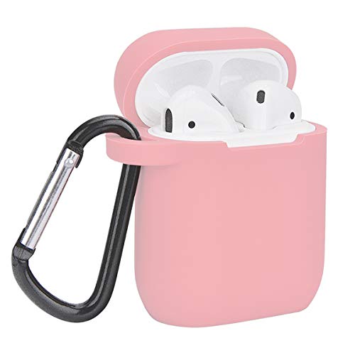 Airpods Case, Coffea AirPods Accessories Shockproof Case Cover Portable & Protective Silicone Skin Cover Case for Apple Airpods Charging Case (Pink)