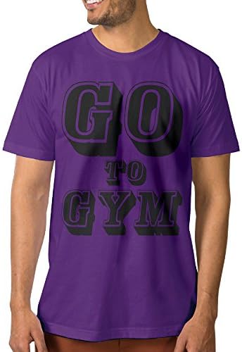 Go To Gym Funny Men's Purple Crew Neck T-shirt Medium