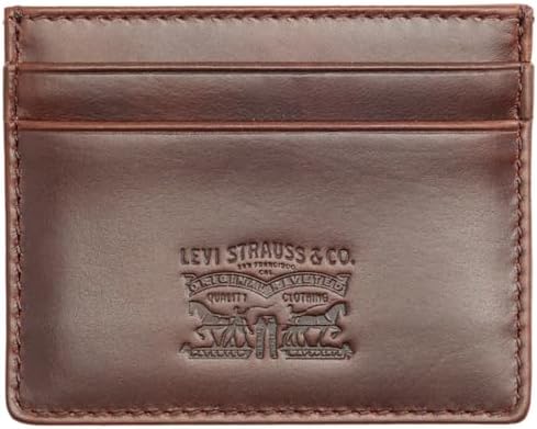 Damen Leather Card Case Wallet, Seal Brown, Einheitsgröße