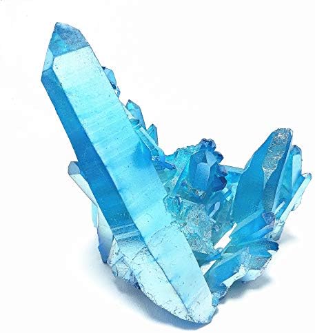 Enshang Natural Rock Quartz Crystal Cluster Titanium Coated Crystal Mineral Specimen Home Decoration Healing Gemstone