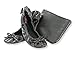 Sidekicks Women's Foldable Ballet Flats w/ Carrying Case, Black, Medium, 7-8 US