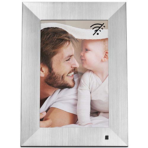 NIX Lux 10-Inch Digital Photo Frame X10J Metal (Non-WiFi) – Wall-Mountable Digital Frame with 1280×800 HD IPS Display, Motion Sensor, USB and SD Card Slots and Remote Control, 8 GB USB Stick Included