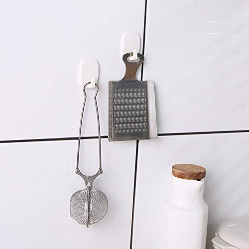 KoHuiJoo Self Adhesive Hooks, Removable Adhesive Wall Hooks Heavy Duty, Nailless Waterproof