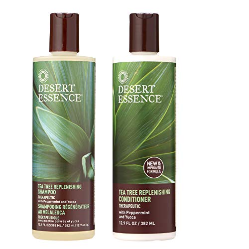 Desert Essence Tea Tree Replenishing Shampoo and Conditioner Bundle