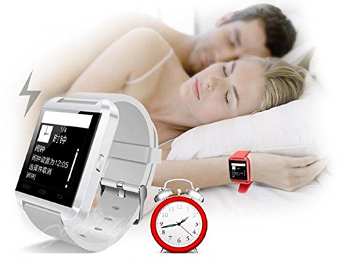 Colofan Smartwatch Luxury U8 Bluetooth Smart Watch WristWatch Phone with Camera Touch Screen for IOS Iphone Android Smartphone Samsung Smartphone (white)