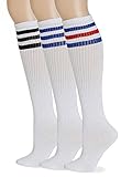 Sitn Classic Triple Stripes Knee High Tube Socks