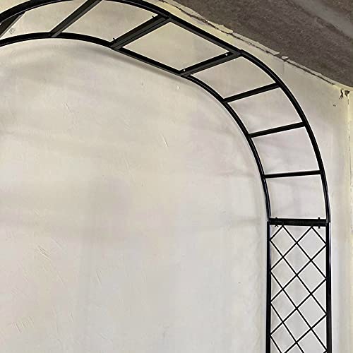 GEREP Eisen Rosenbogen Torbogen, Gitterdesign, Verwendet FüR Rosenkletterpflanzen, Terrassen, Gartendekorationen/Schwarz… – Bild 6
