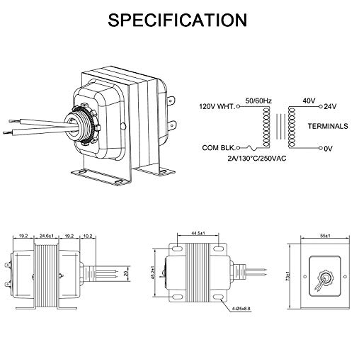 3 Thermostat+Doorbell+Transformer+Compatible+Honeywell