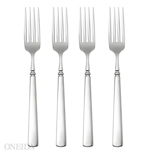 Oneida Easton Fine Flatware Set, 18/10 Stainless, Set of 4 Dinner Forks